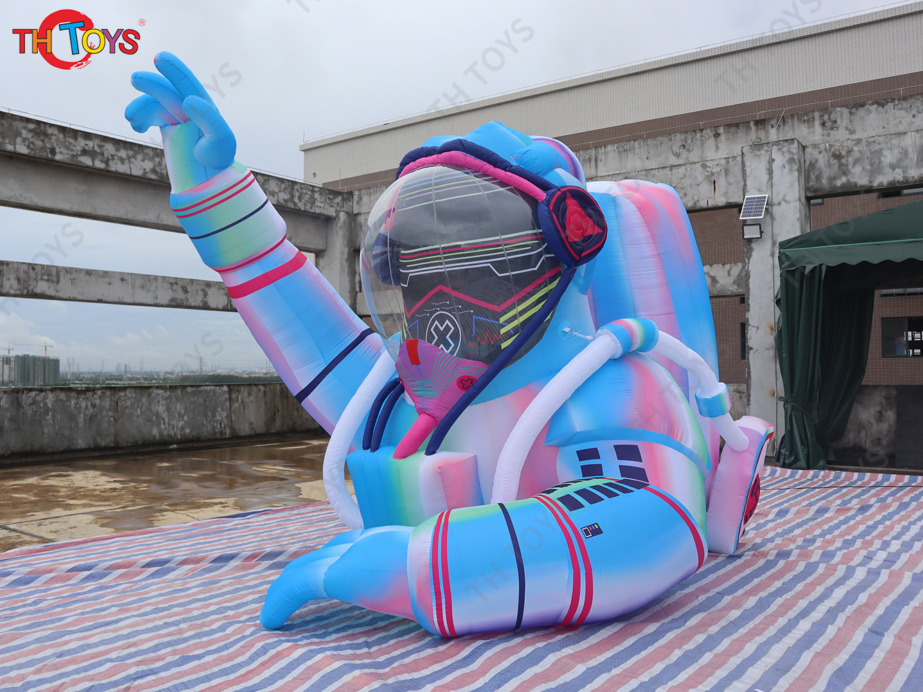 Outdoor Advertising Inflatable Astronaut With LED Light, full printing Inflatable Astronaut model