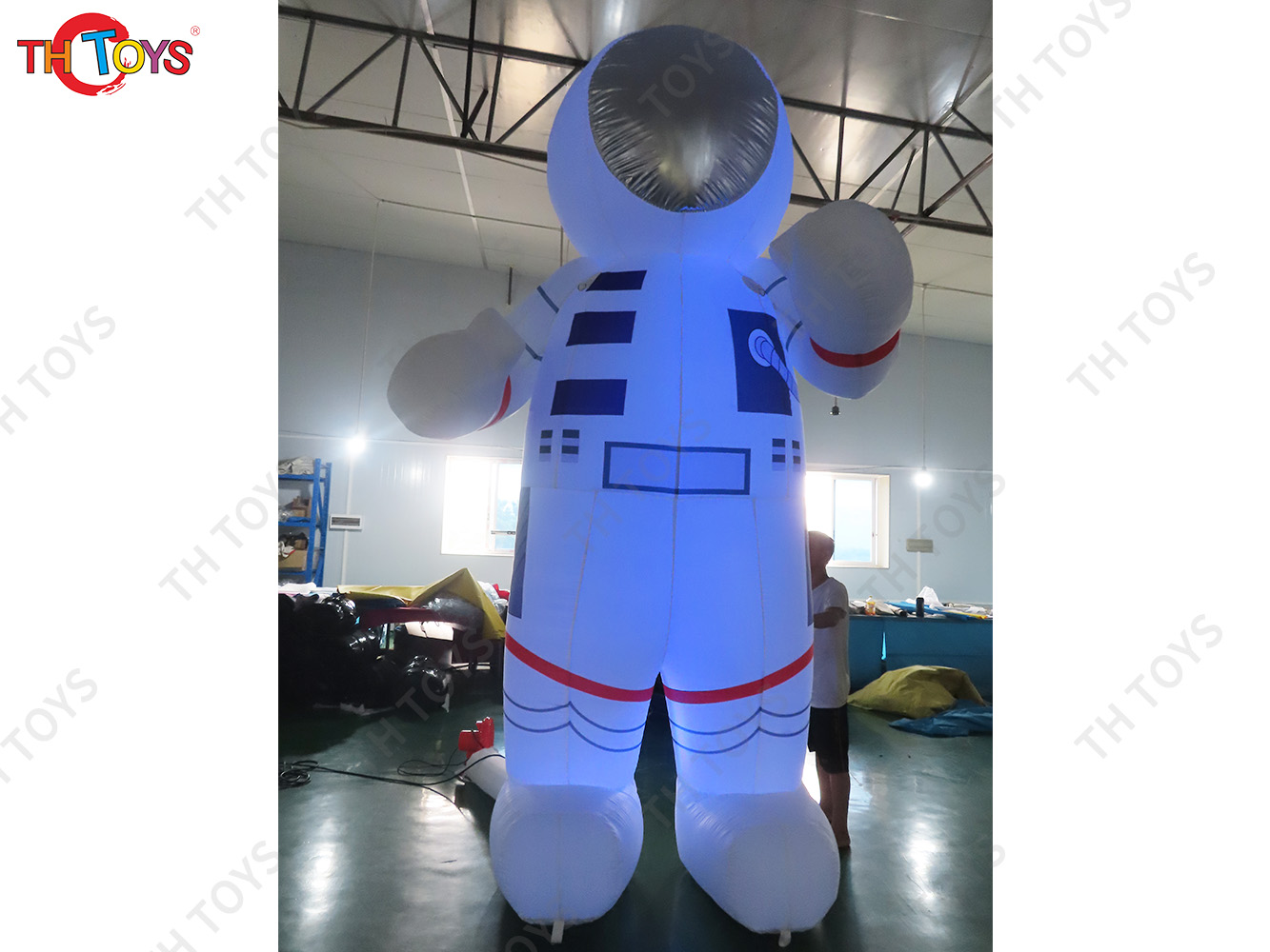 outdoor LED lighting giant inflatable astronaut model, blow up inflatable spaceman cartoon for events