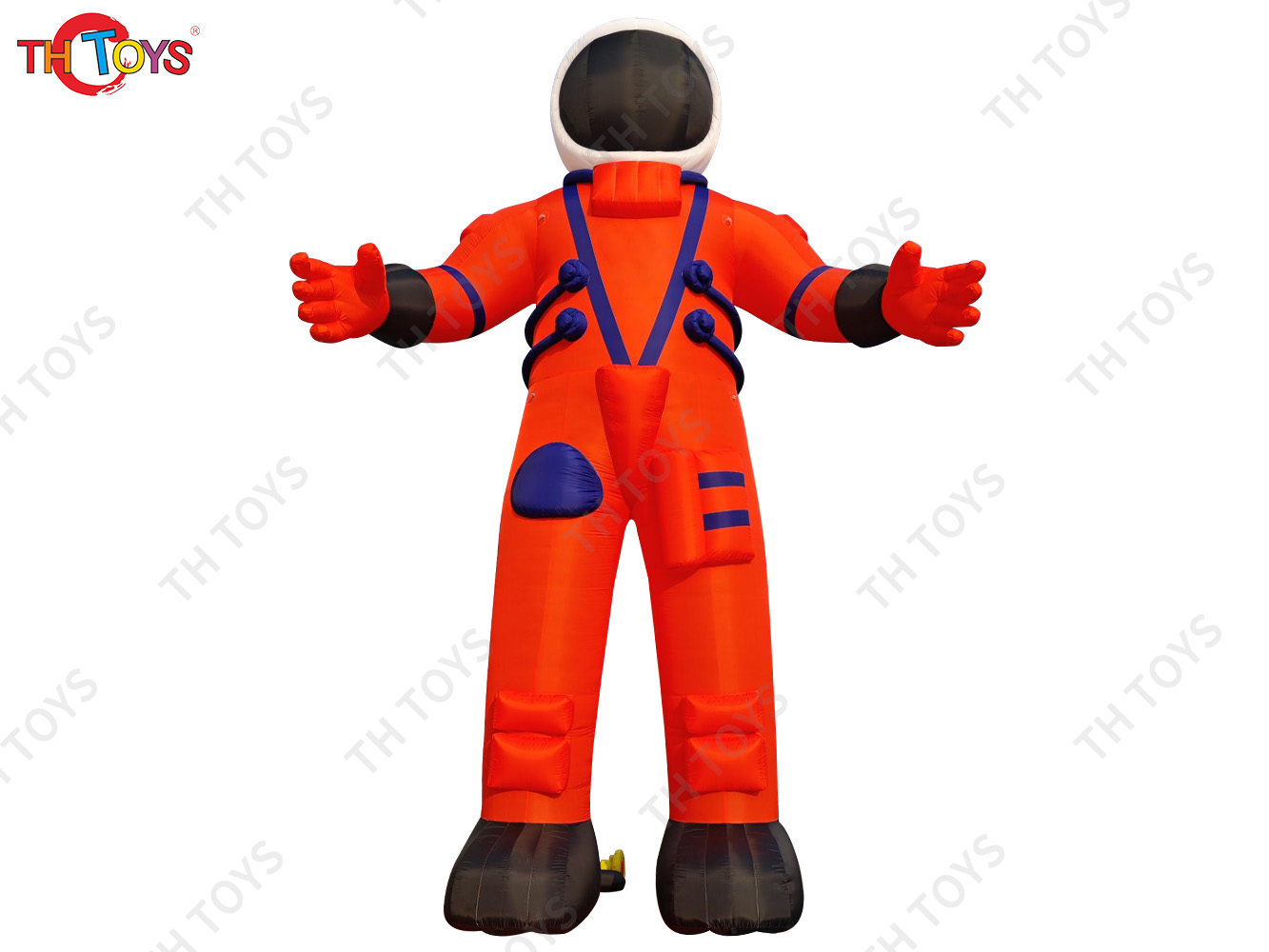 Orange Inflatable Spaceman Cartoon Character Luminous Stage Decoration Inflatable Astronaut with Lighting
