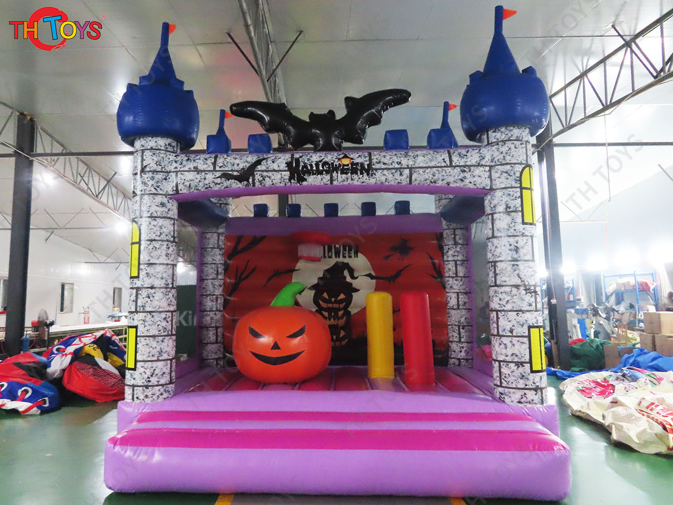 Inflatable Pumpkin Bounce House Air Bouncer Moonwalk Halloween Bouncy Castle for Party Event Rental