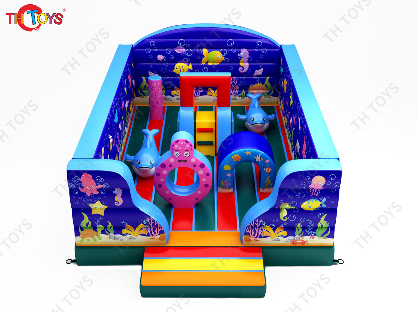 Ocean World c Parties Trampoline for kids, 2025 new inflatable sea world bouncy house fun city for sale