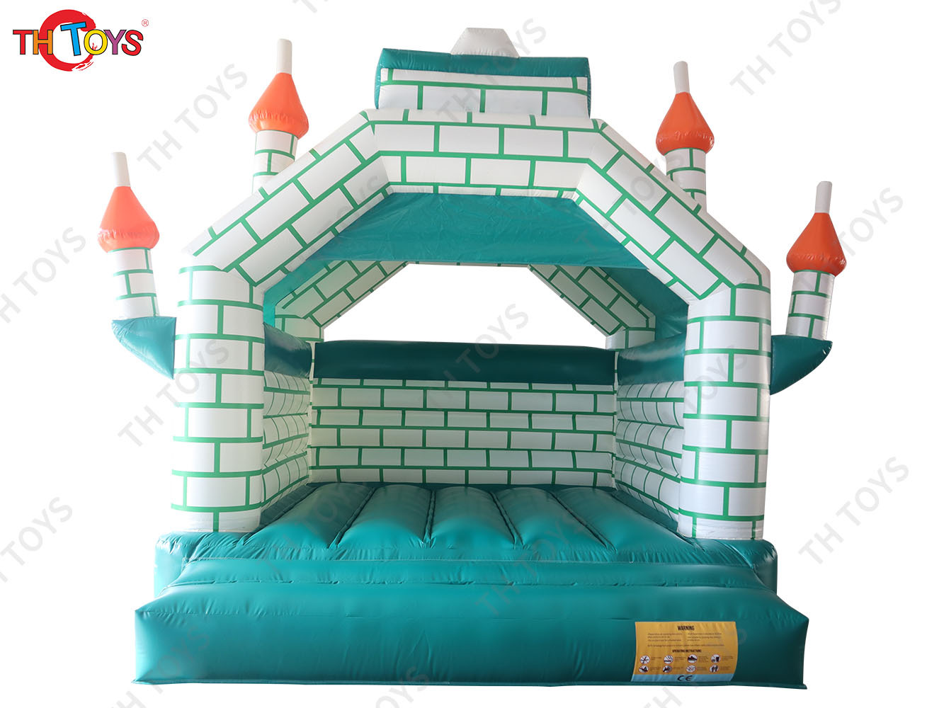 13x13ft Castle Building Green Inflatable Bouncer House for Kids Commercial Inflatable Air Bouncy Castle with Blower
