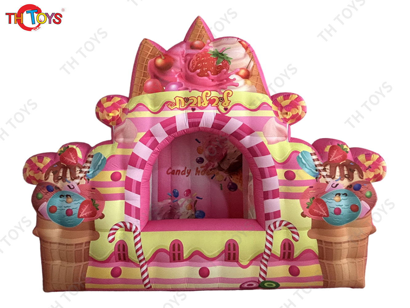 outdoor Inflatable ice cream Tent, customized Inflatable Candy Kiosk portable Pink Inflatable Ice Cream Booth