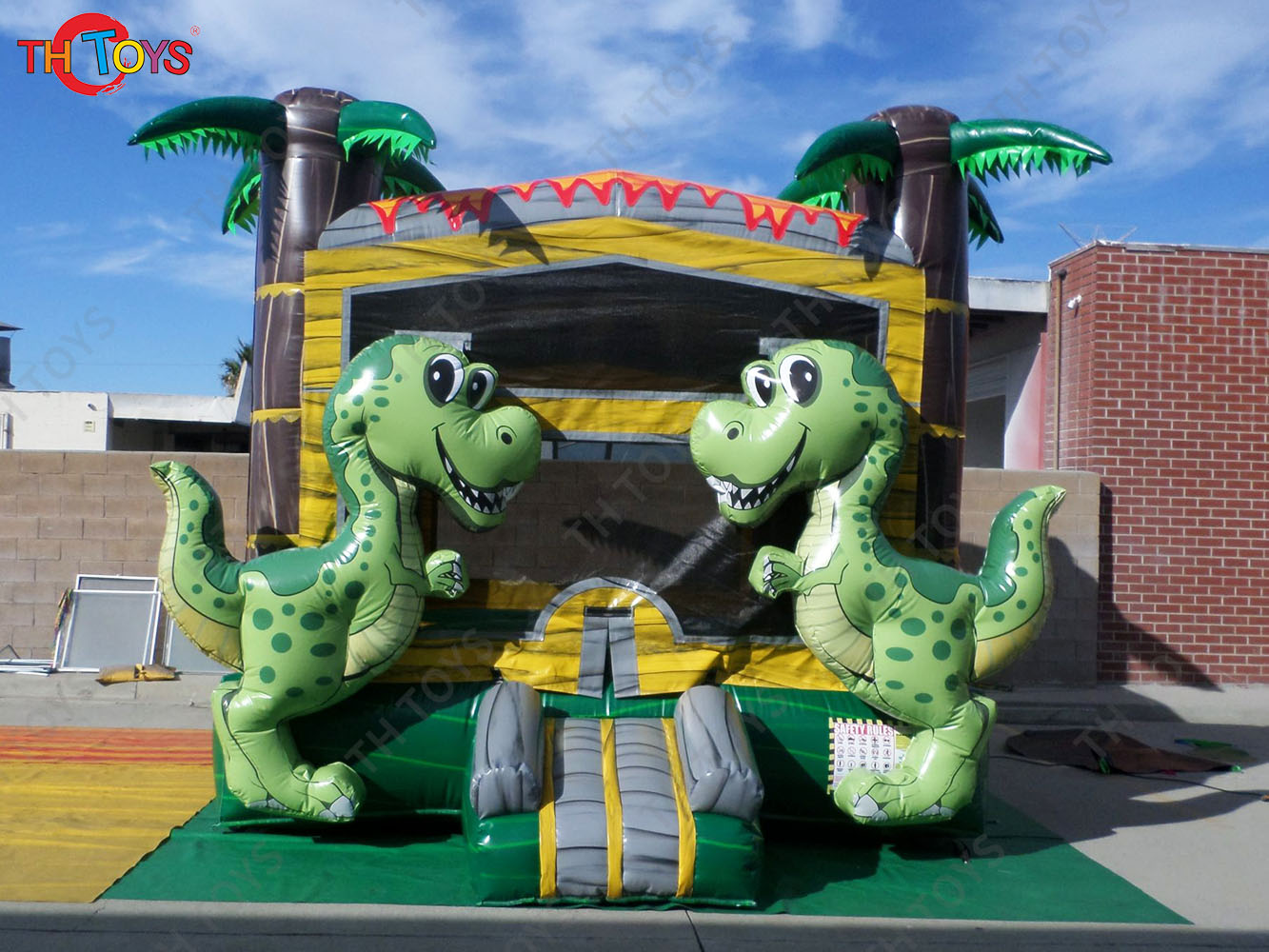 dinosaur animal inflatable bouncy house, 2025 new style party rental inflatable jumper house for kids