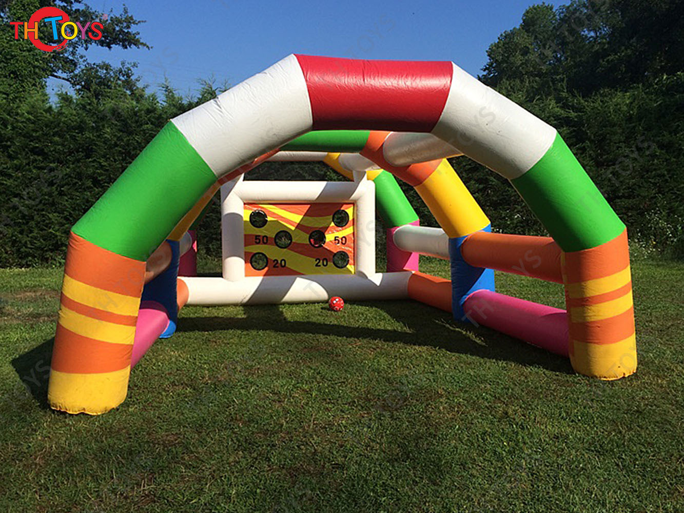 Commercial Inflatable Soccer Goal Football Shoot Out Game with Blower