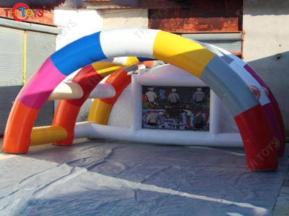 Commercial Inflatable Soccer Goal Football Shoot Out Game with Blower