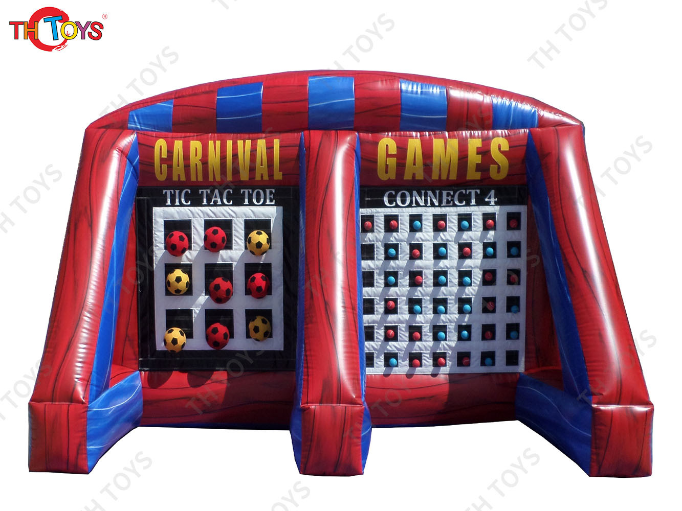 Inflatable Connect 4 basektball Soccer ball Carnival game