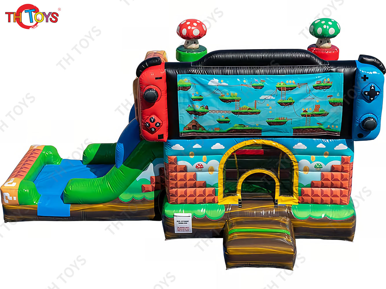 8x4m Inflatable Gamer Combo Bounce House and Slide