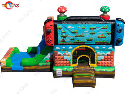 8x4m Inflatable Gamer Combo Bounce House and Slide