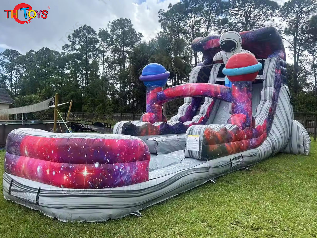 Commercial Astronaut Slide Inflatable Water Slide with Pool, space astronaut design inflatable bouncy Slide