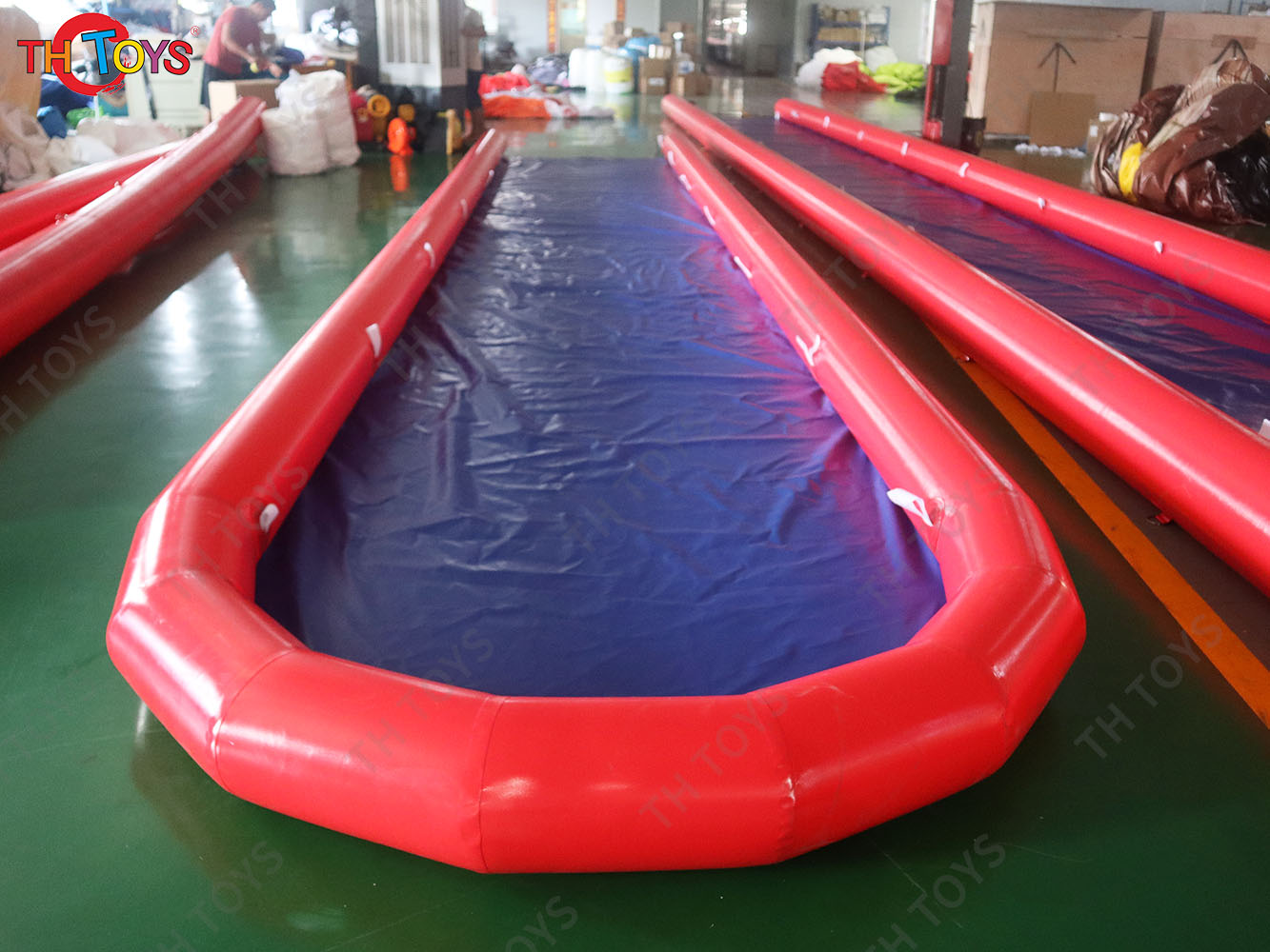 Big Inflatable Slip Slide Water Wet Slider with Arches for Water Tubes Adults and Kids Slip City Fun Game Toys