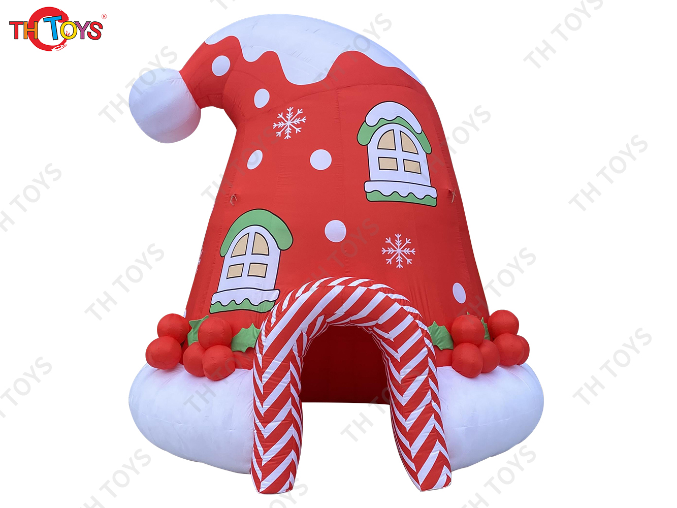 Santa hat shape Inflatable Christmas Hole Tent Christmas House for sale