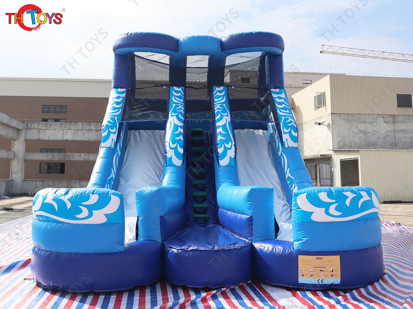giant inflatable water slide, commercial inflatable water slide, dual lanes water slide amusement for kids N adults
