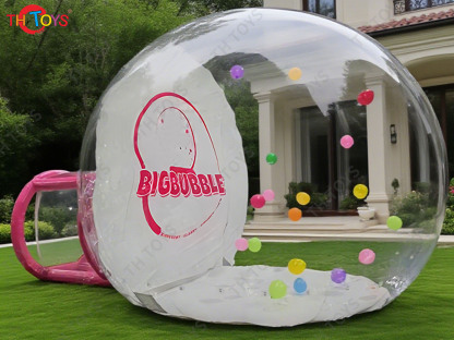 big Inflatable bubble house, Human Size clear tent inflatable snow globe with tunnel for Christmas
