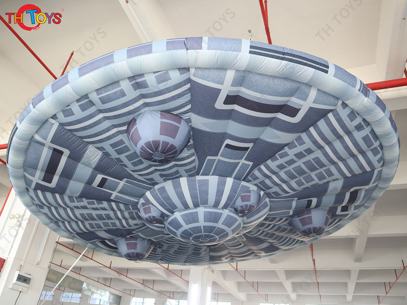 Giant Alien Inflatable UFO Flying Saucer Balloon Inflatable UFO Spaceship With Led Light Party Ideas Hanging Decorative Props