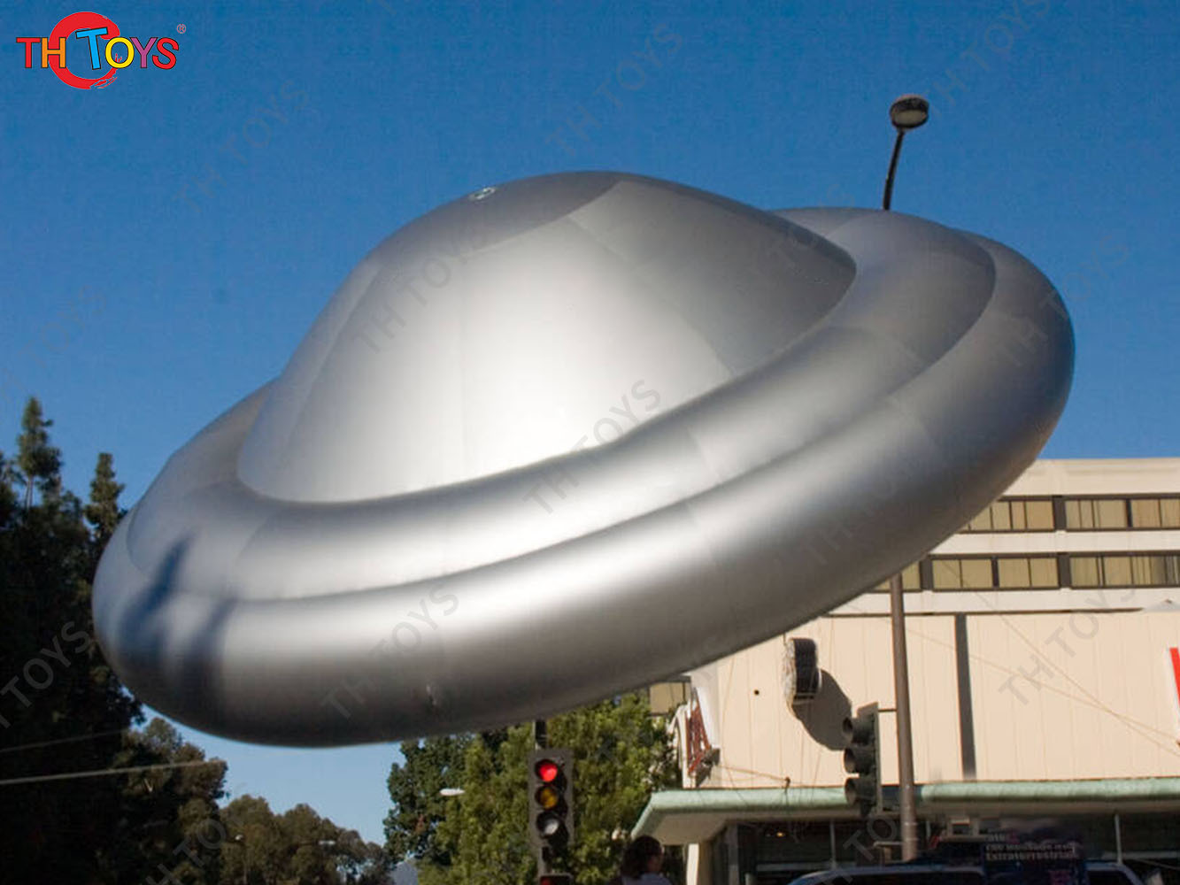 Giant Alien Inflatable UFO Flying Saucer Balloon Inflatable UFO Spaceship With Led Light Party Ideas Hanging Decorative Props