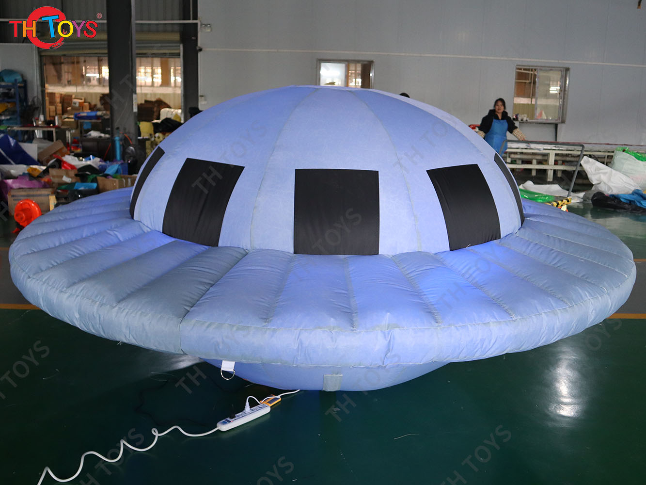 Giant Alien Inflatable UFO Flying Saucer Balloon Inflatable UFO Spaceship With Led Light Party Ideas Hanging Decorative Props