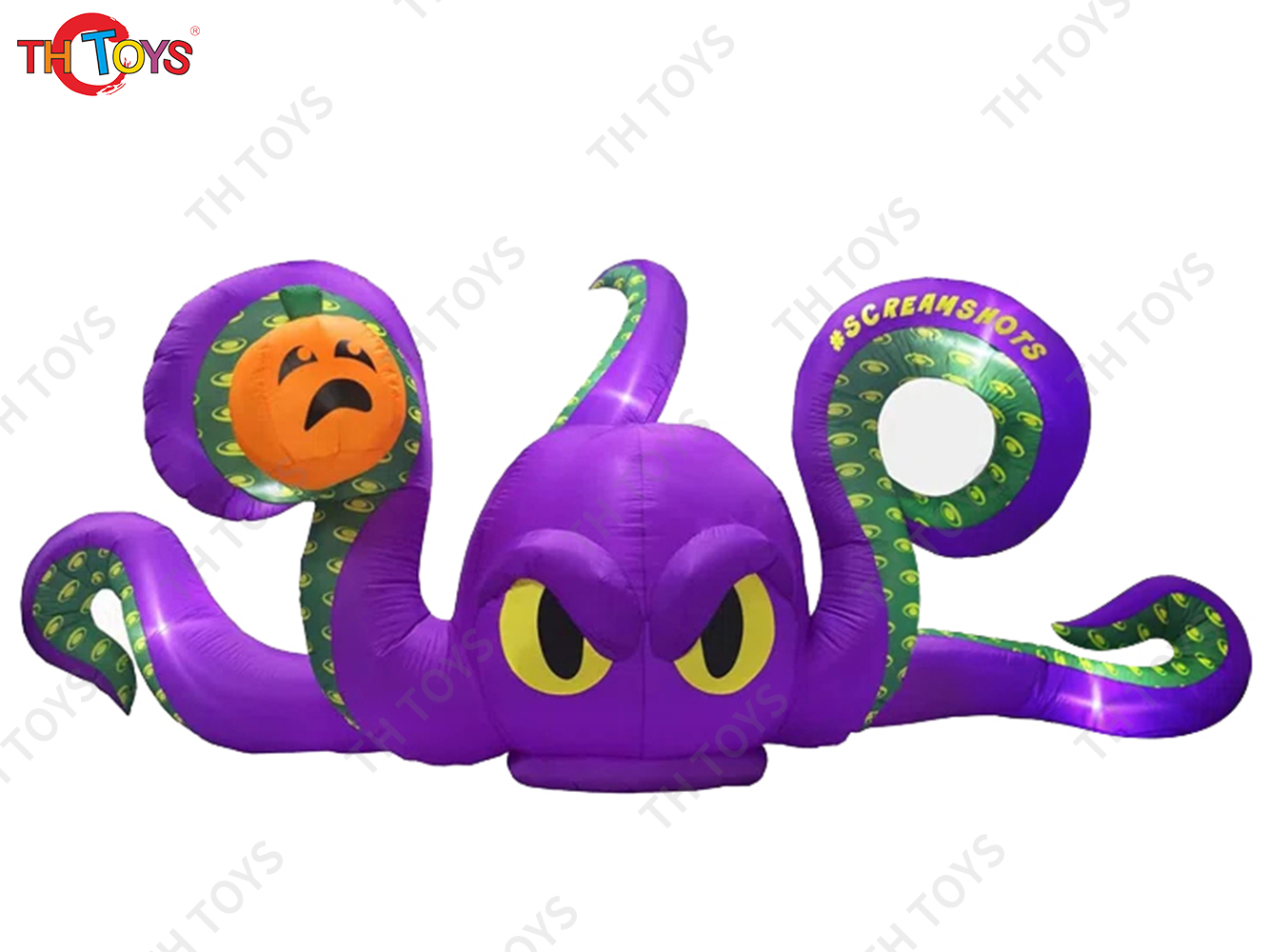 4M 5M Giant Inflatable Cartoon Octopus Air Blow Squid with Tentacles Nightclub Wall Decoration Halloween Event Advertising Props