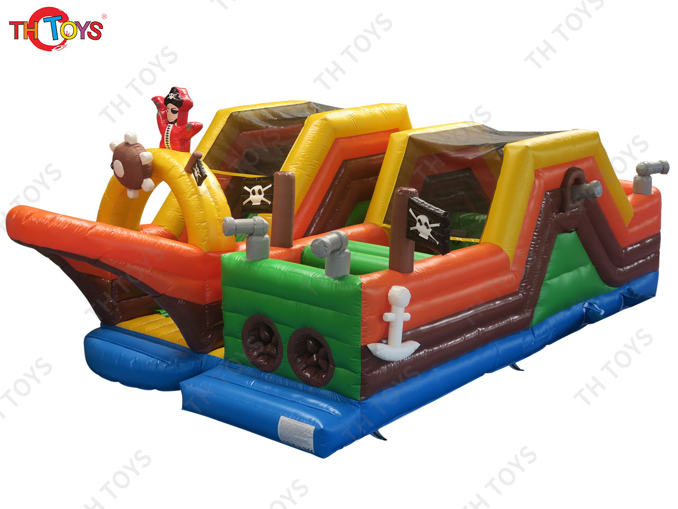 Giant Inflatable Pirate Slide Pirate Boat Theme Inflatable Playground Fun City for Sale