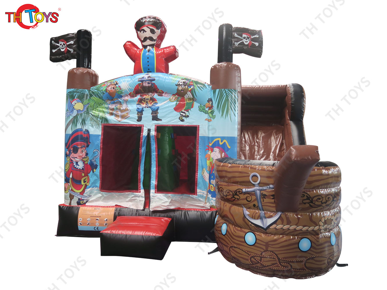 [Copy]Giant Inflatable Pirate Slide Pirate Boat Theme bouncer slide for Sale