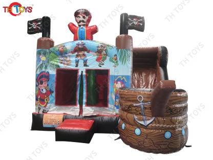 [Copy]Giant Inflatable Pirate Slide Pirate Boat Theme bouncer slide for Sale