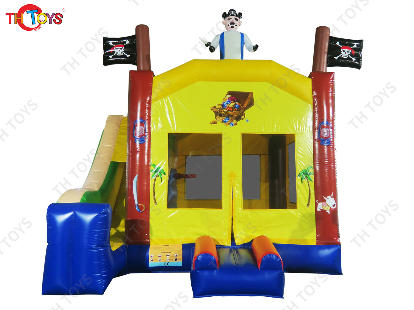 Giant Inflatable Pirate Slide Pirate Boat Theme bouncer slide for Sale