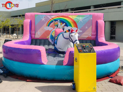 5x5m Mechanical Bull Riding For Carnivals Inflatable Rodeo Bull Game