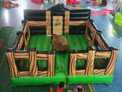 3 in 1 Mechanical Bull Riding Game Wipe Out Game Surfing Board Game With Same Base Inflatable Sport Carnival Games