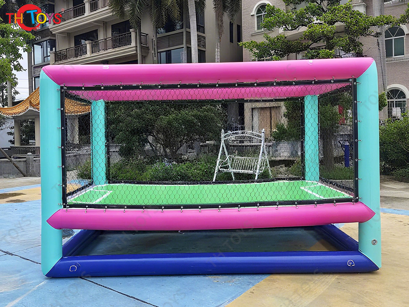 Fast Shipment Inflatable Drone Arena Field Athletic Education Training Children Confrontation Practice Flight Inflatable Cage
