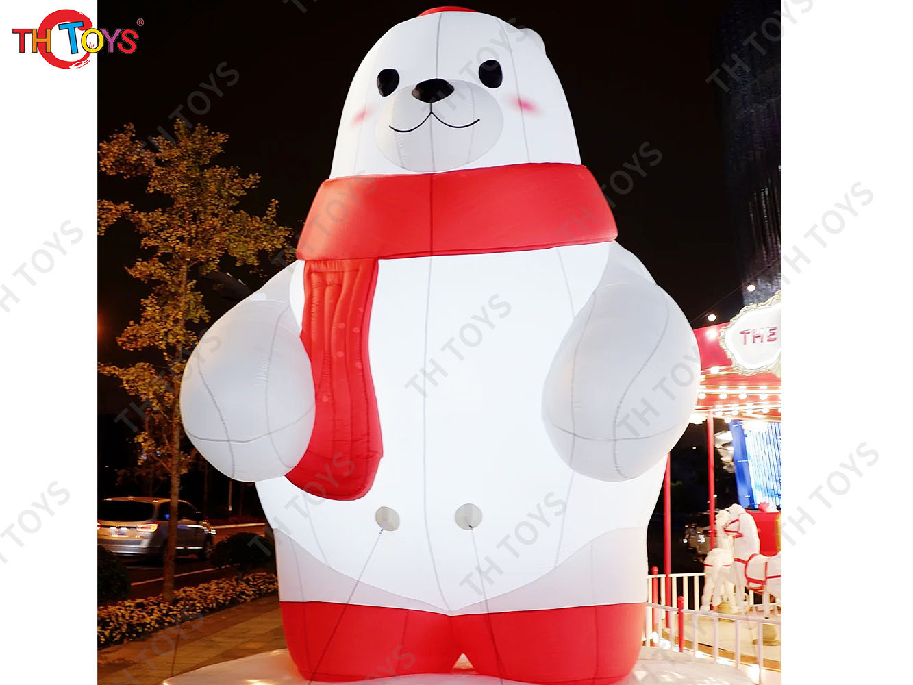 Led Lighting Inflatable Polar Bear model customized inflatable Christmas bear cartoon for decoration
