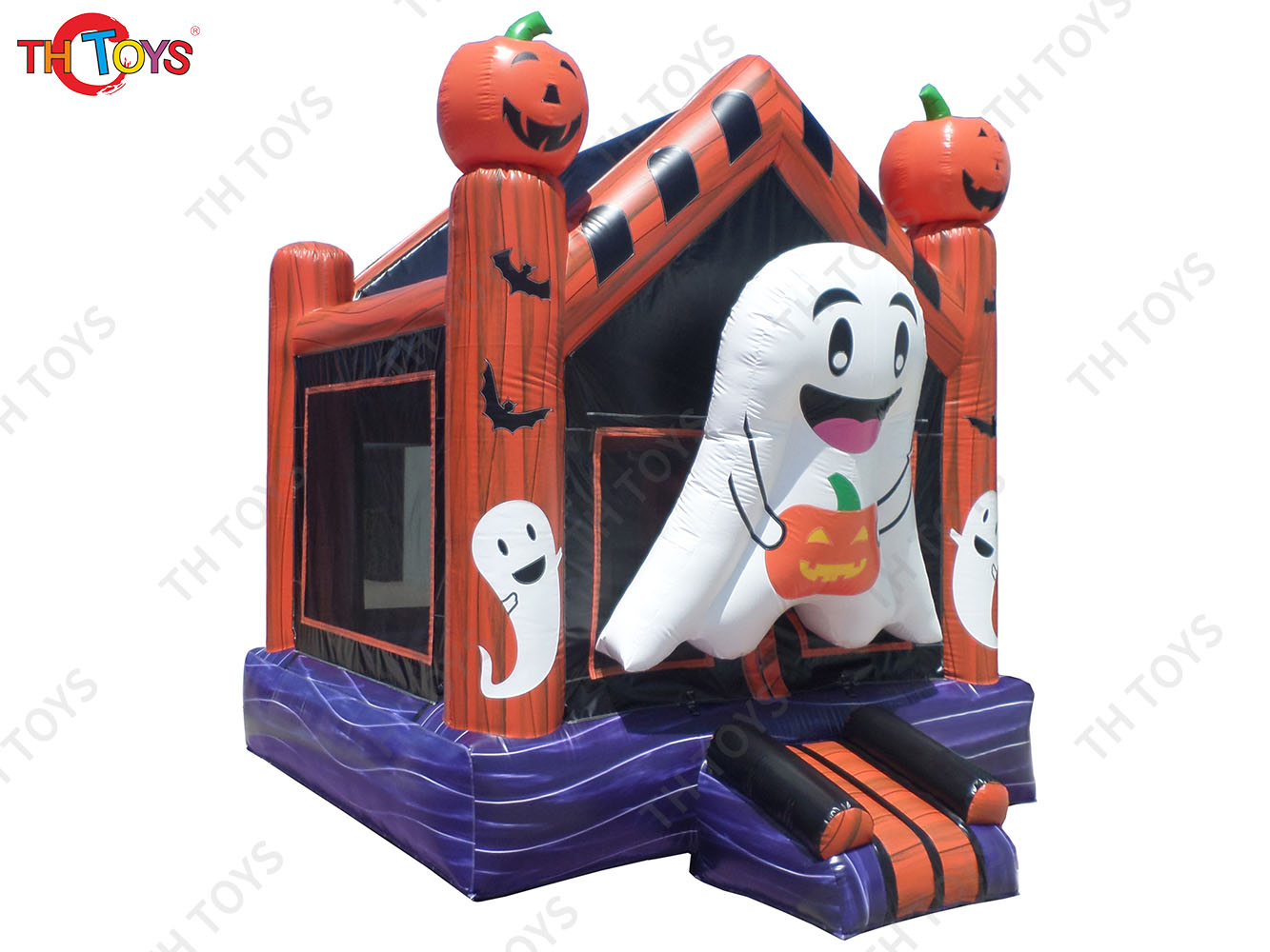 Fast Shipping 13*13ft Halloween Inflatable Bouncer with Ghost Cartoon Commercial Inflatable Bounce House Castle for Children