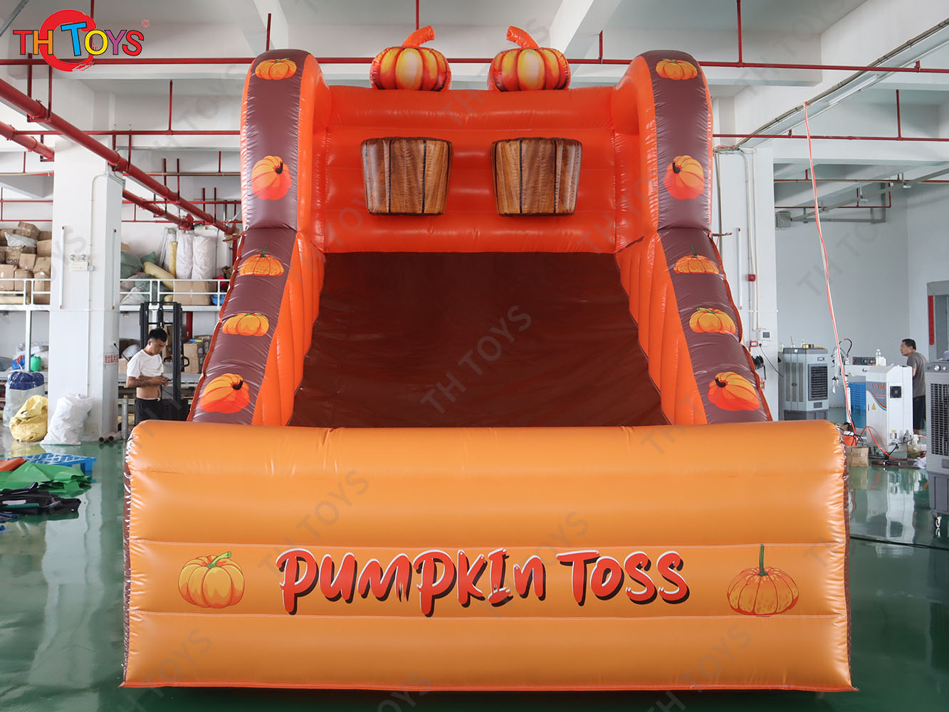 fast air shipping to door, Halloween inflatable pumpkin toss game baskatball hoop games for adults and children