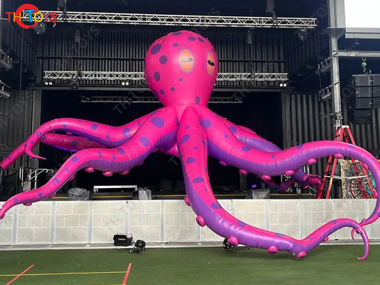 Giant Inflatable Cartoon Octopus Air Blow Squid with Tentacles Nightclub Wall Decoration Halloween Event Advertising Props