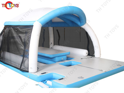 Commercial Inflatable Platform Floating Leisure Table Inflatable Water Island Dock for Parties Entertainment Equipment