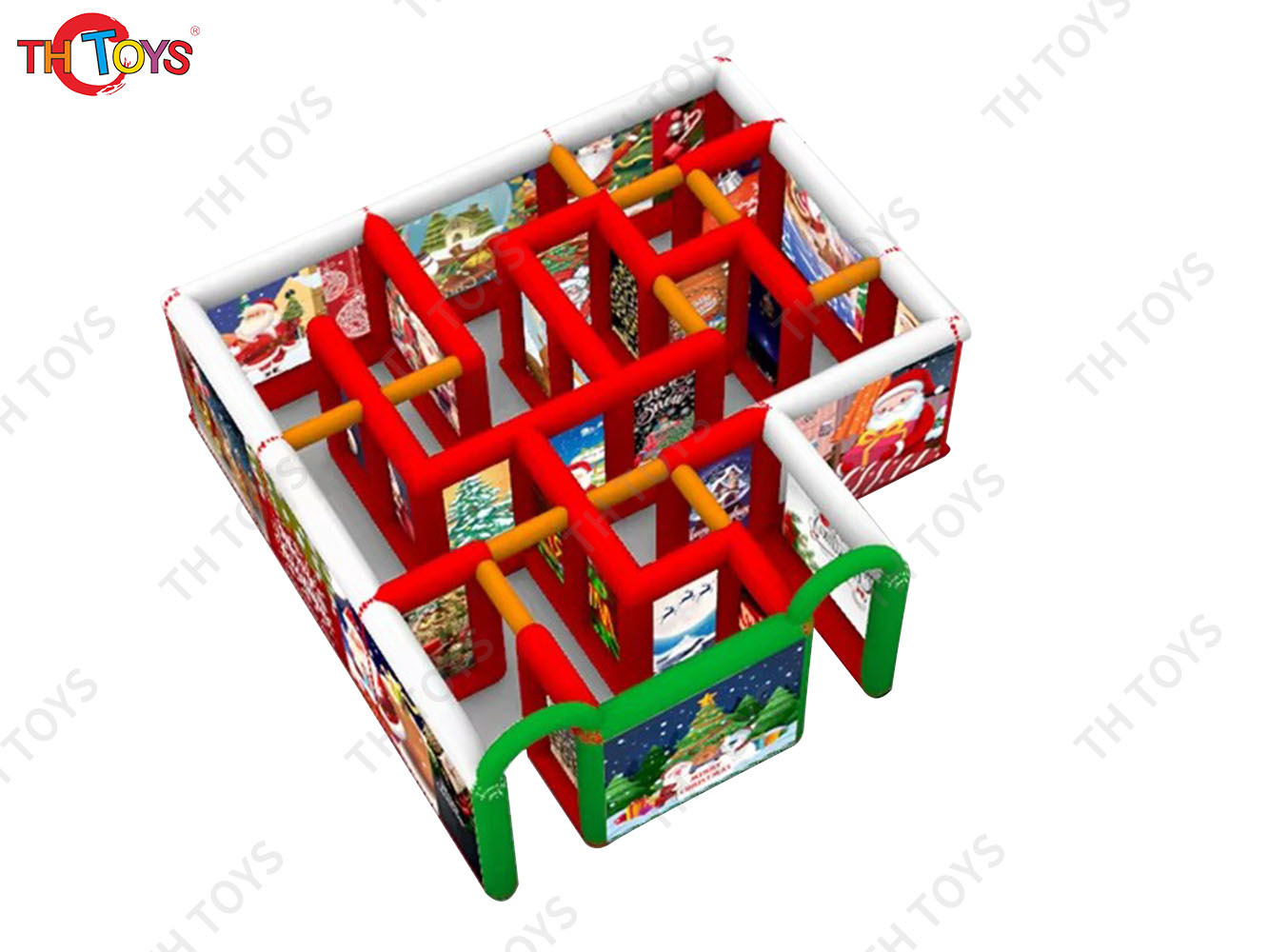 Party rental Christmas inflatable maze 6x6m inflatable laser tag games fun house for sale