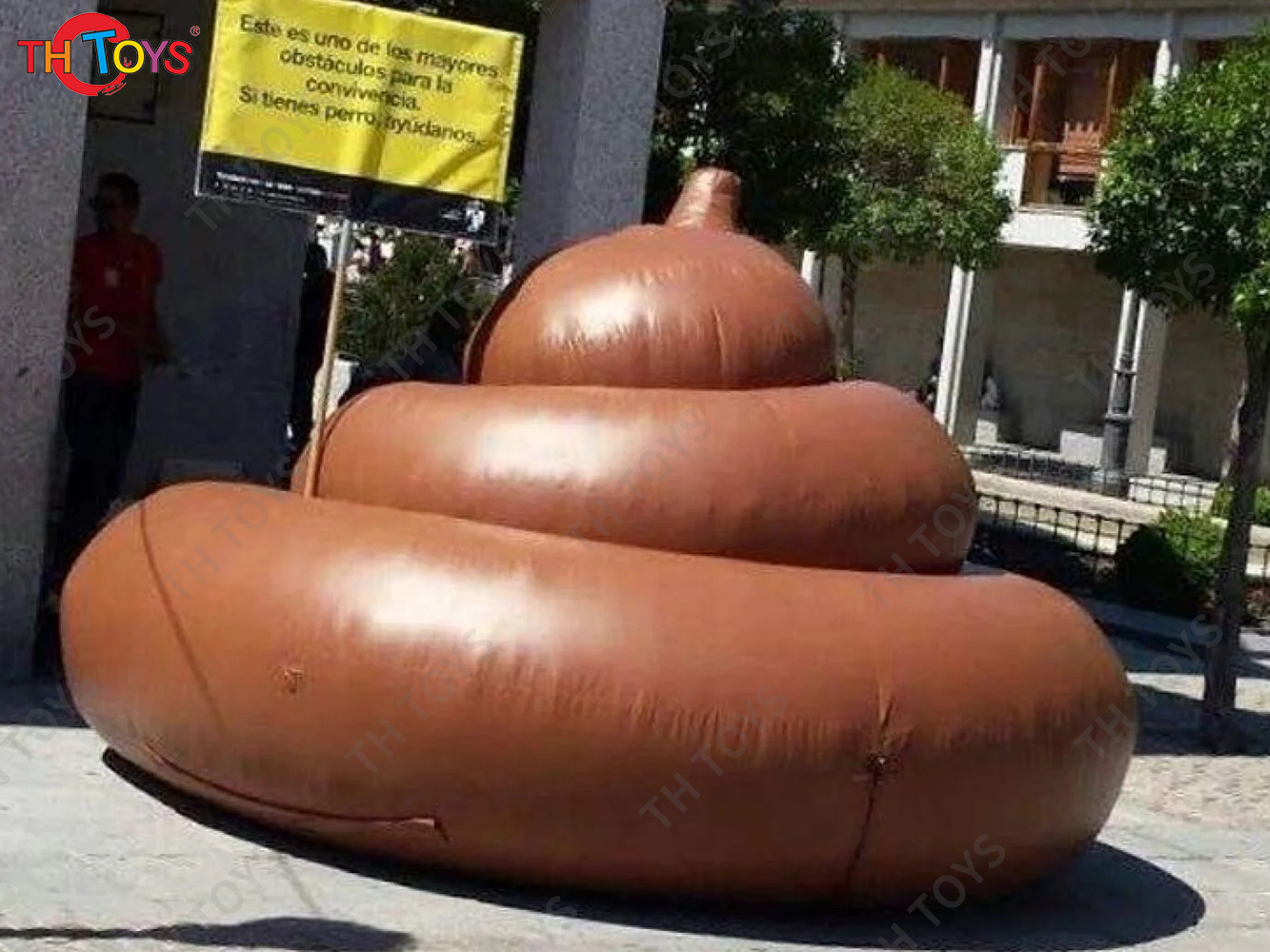 Giant Stinky Inflatable Poop Model Gross Blow Up Inflatable Shit Replica Ground Balloon with Blower