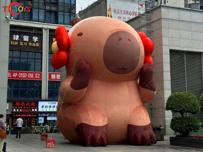 Commercial Advertising Giant Inflatable Capybara Cartoon Inflatable Animals Replica for Center Park Yard Decor