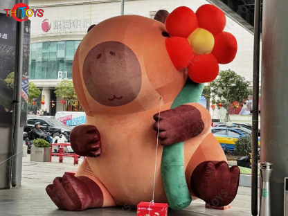 Commercial Advertising Giant Inflatable Capybara Cartoon Inflatable Animals Replica for Center Park Yard Decor
