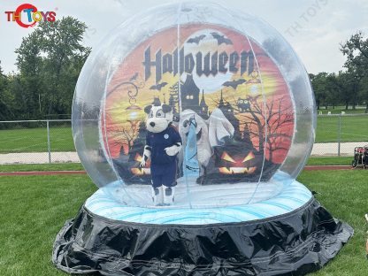 Halloween Human Snow Globe Inflatable Bubble House Outdoor Transparent Dome Photo Booth Bubble Ball
