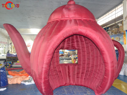 Giant China Inflatable Teapot Shape Stage Tent New Design Inflatable Lawn Tent Background Inflatable Shelter