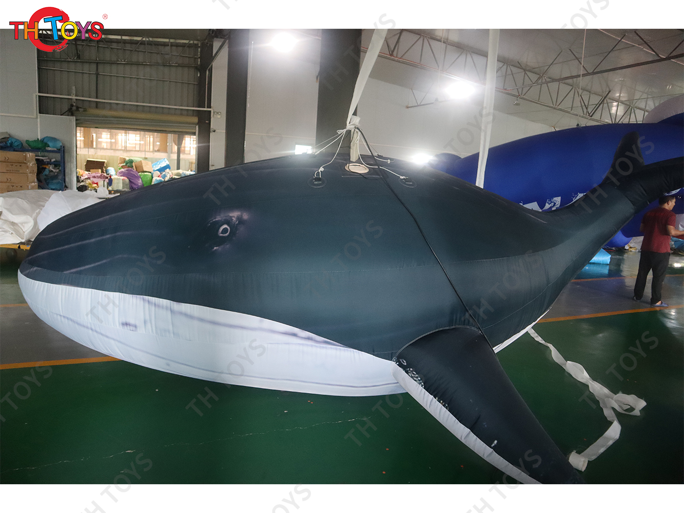 Giant Inflatable Whale with Led Lights Inflatable Hanging Sea Animal for Summer Carnival Aquarium Decoration