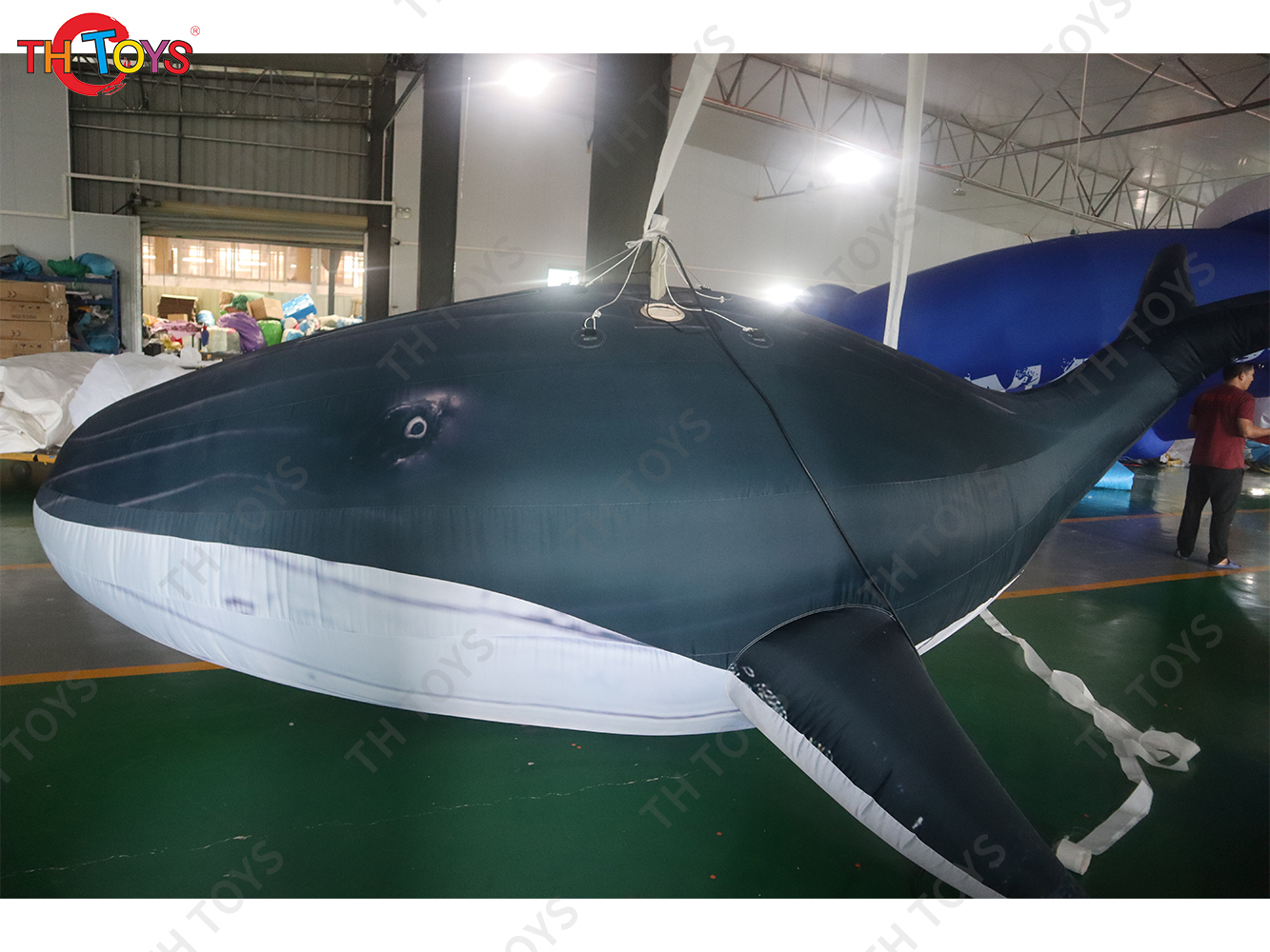 Giant Inflatable Whale with Led Lights Inflatable Hanging Sea Animal for Summer Carnival Aquarium Decoration