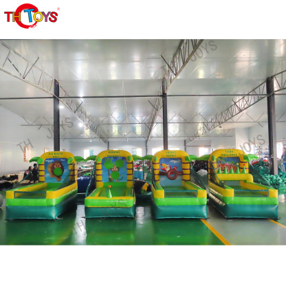 Inflatable Basketball Sport Carnival Game Inflatable Basketball Hoop Shooting Inflatable Ferrule Game Combination