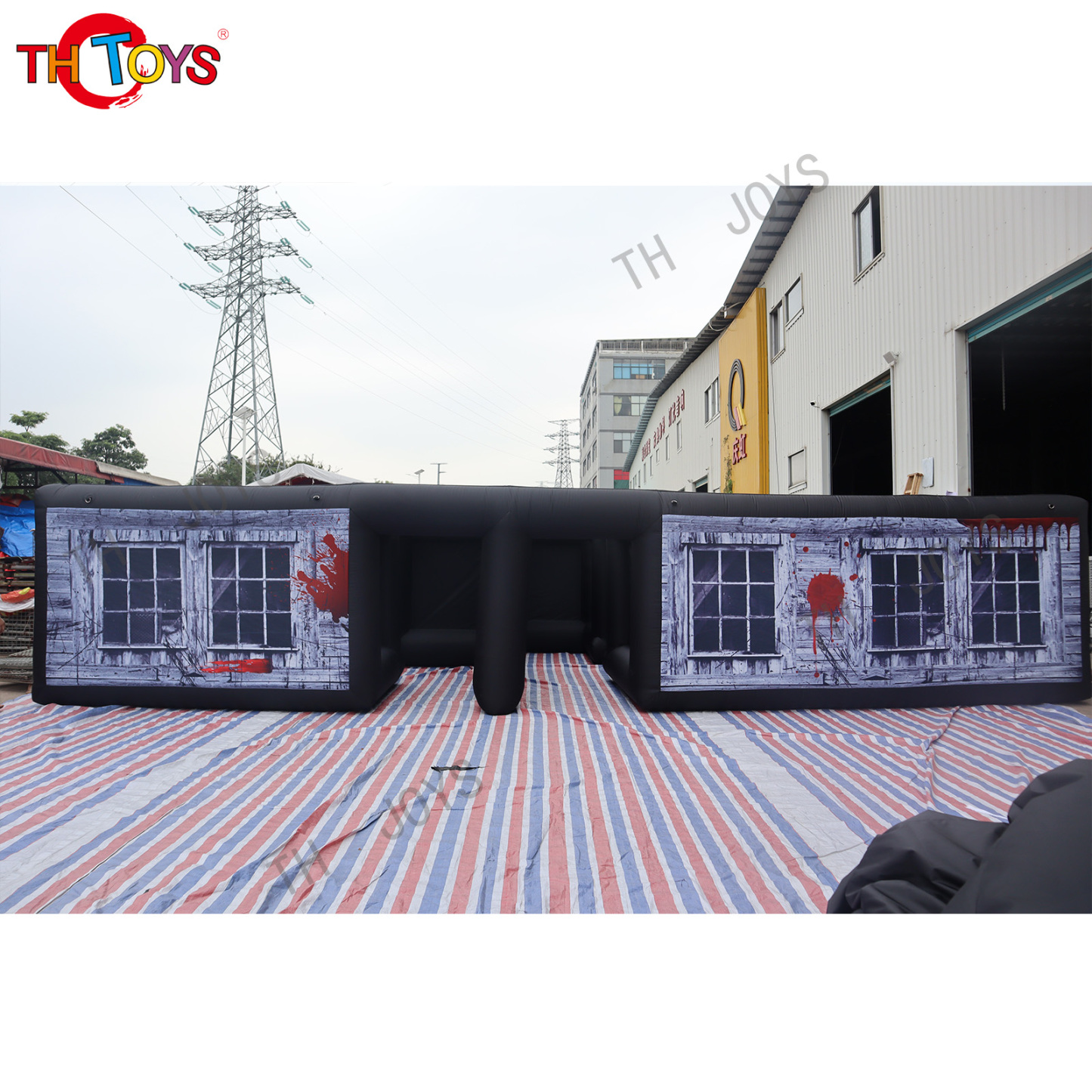 customized halloween inflatable haunted house laser tag games inflatable arena for kids and adults inflatable maze