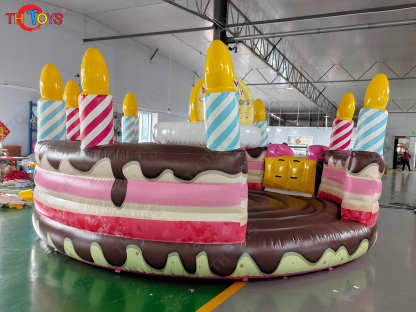 Inflatable Cake Bouncer Castles with cover Child Jumping Bouncy Castle Trampoline Bounce House Inflatable Bouncer 4.5x2.5mH