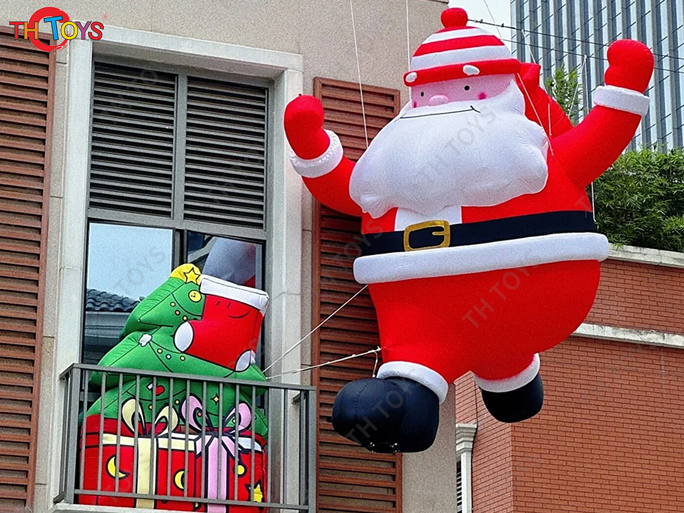 Merry Christmas Outdoor Giant Inflatable Santa Claus Commercial Inflatable Santa Old Man Model with Blower