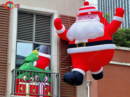 Merry Christmas Outdoor Giant Inflatable Santa Claus Commercial Inflatable Santa Old Man Model with Blower
