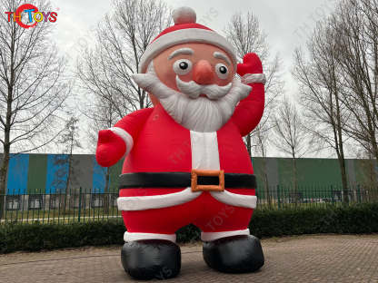 Merry Christmas Outdoor Giant Inflatable Santa Claus Commercial Inflatable Santa Old Man Model with Blower