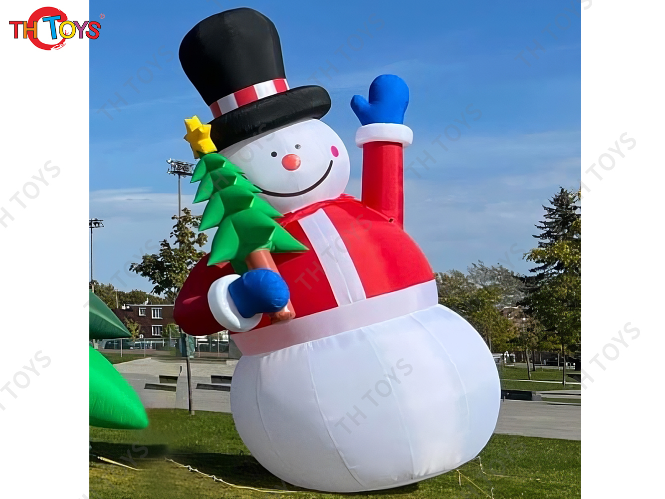 Merry Christmas Giant Inflatable Snowman Outdoors Christmas Decorations snow man with LED light for Home Yard Garden Decoration