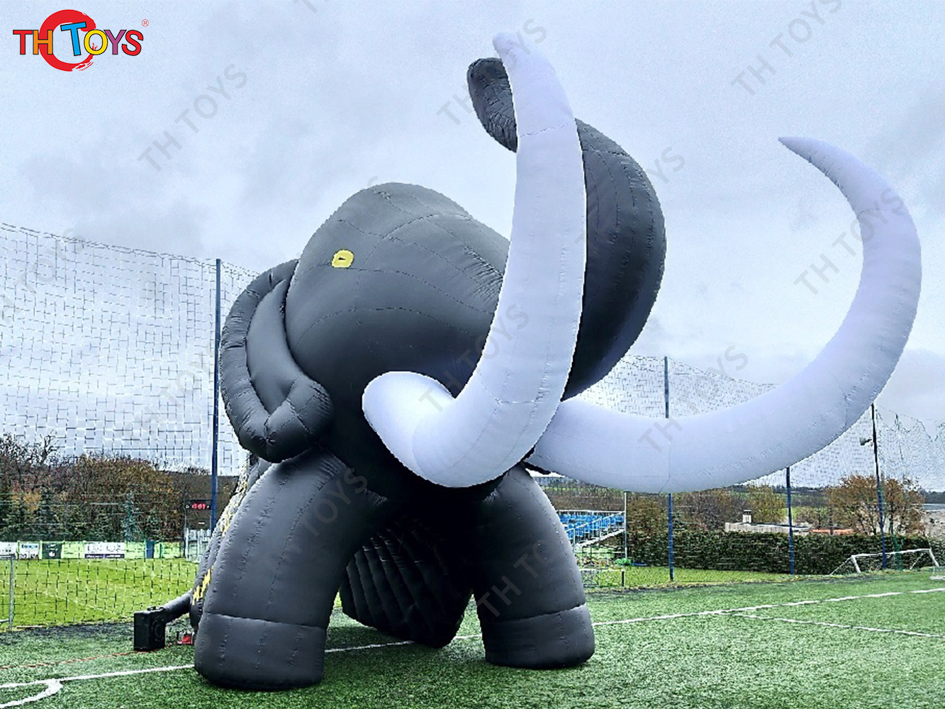 7x5x5m Inflatable Mammuth Tunnel Arch Inflatable Animal Helmet Entrance Tunnel For Sports Events